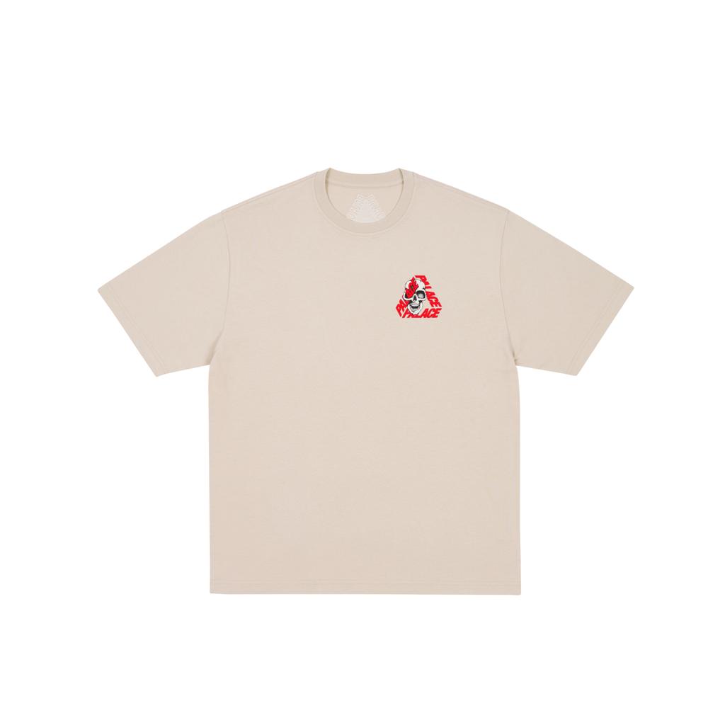 Palace P3 Skull T-Shirt Stoney Grey Unisex Tops P28TS146