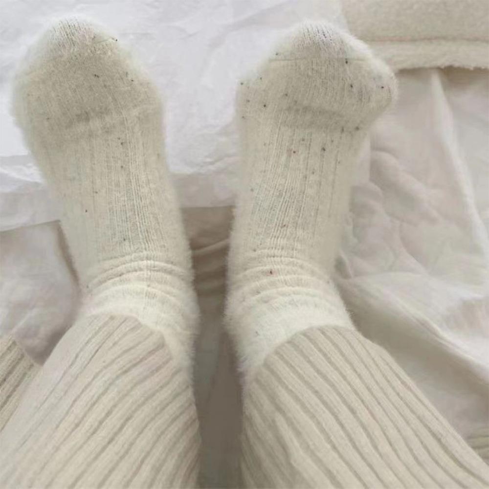 Winter Floor Plush Sock Sweet Thicken Socks Comfortable Mink Velvet Socks  for Women