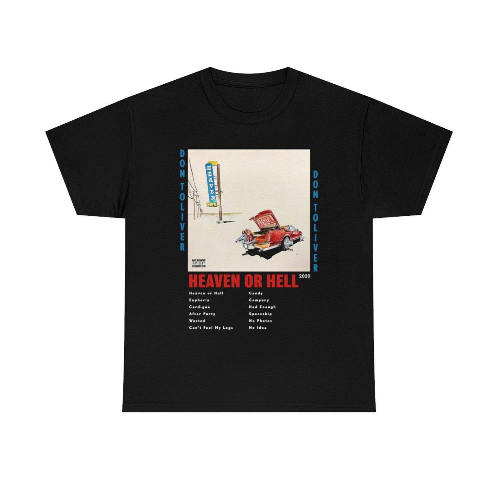 Don Toliver Heaven Or Hell T-Shirt | Rap Tee | Short-Sleeve Unisex Black Vintage Style Heaven or Hell Graphic T-Shirt S