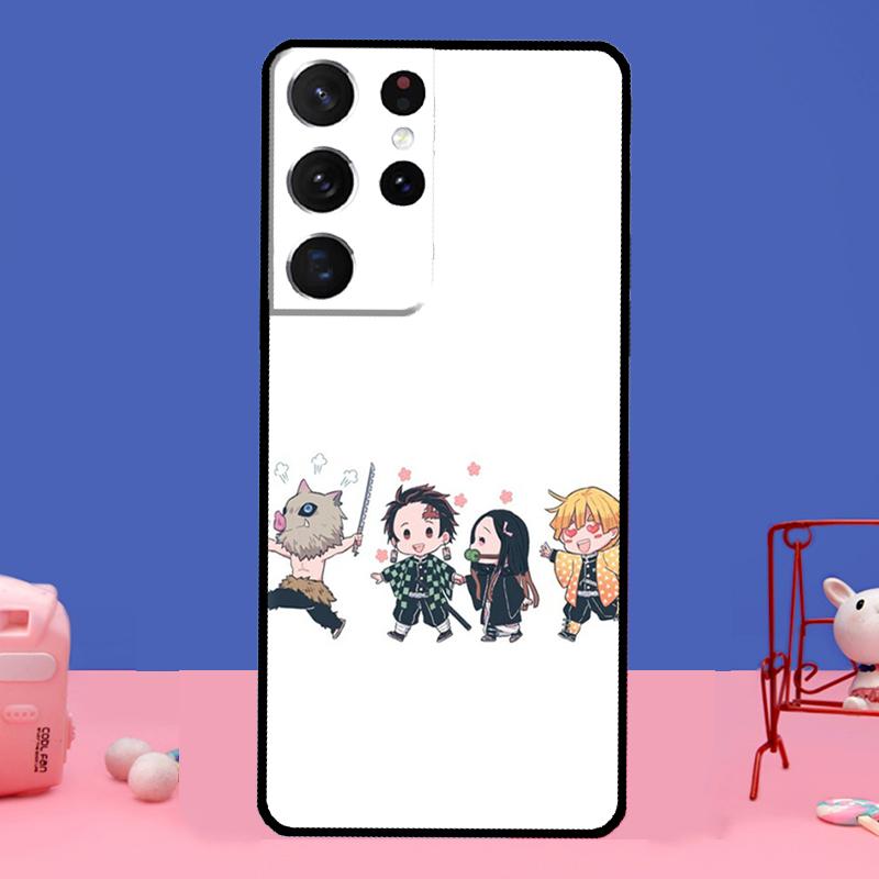 Etui Demon Slayer Kimetsu no Yaiba dla Samsunga Galaxy S21 S22 Ultra S20 FE S8 S9 S10 Note 10 Plus Note 20 Ultra Coque