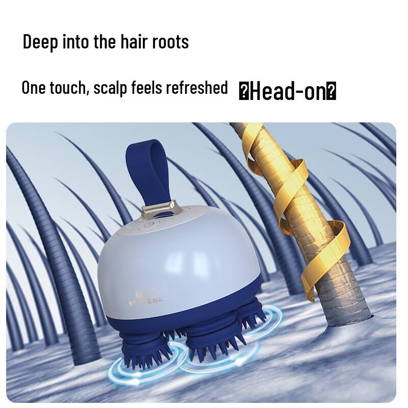 HEZHENG Wireless Octopus Head Scalp Massager CN Plug (adapter Included)