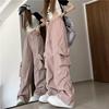 Mode Lässig Retro Arbeit Lange Hosen Frauen Hohe Taille Gerade Bein Breite Bein Hosen Lose Casual Hosen Streetwear
