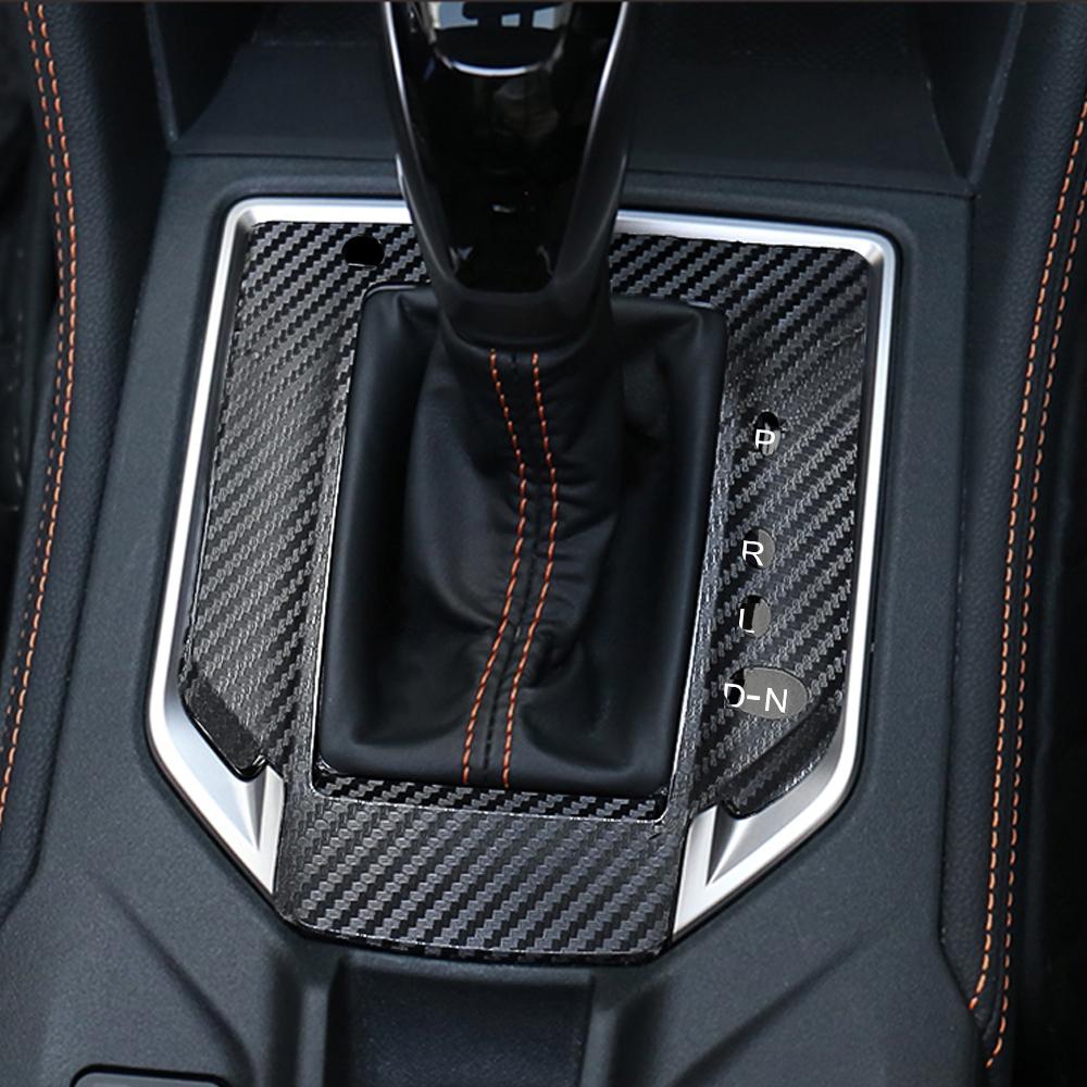 Auto Kohlefaser Mittelkonsole Schalthebel Panel Dekor Aufkleber Auto Innenzubehör Für Subaru XV Crosstrek GT 2018-2021