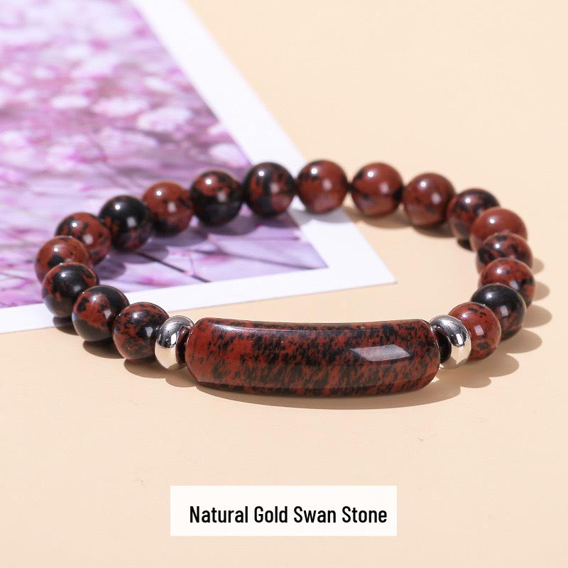 8mm Natural Rose Quartz, Red Agate, Tiger Eye, and Green Aventurine Bracelet for Men and Women