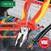 VDE Certified 1000V Insulated Electrician Pliers - Combination, Wire Cutters, Needle Nose, and Angled Pliers
