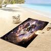 Galaxy Katze Hund Druck Strandtuch, Großes Weiches Schnelltrocknendes Handtuch für Strand Camping Schwimmen