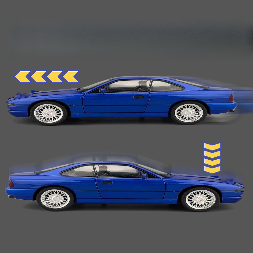 ENN 1:24 Csl850 Simulation Alloy Sports Car Model Sound and Light Pull Back Retro Car Model