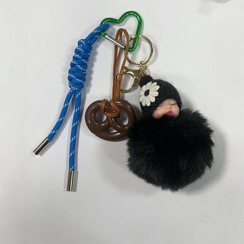 Pendentif de sac en forme de cœur créatif, cordon de téléphone portable, corde tressée colorée, porte-clés, pendentif de sac à dos, accessoires de décoration