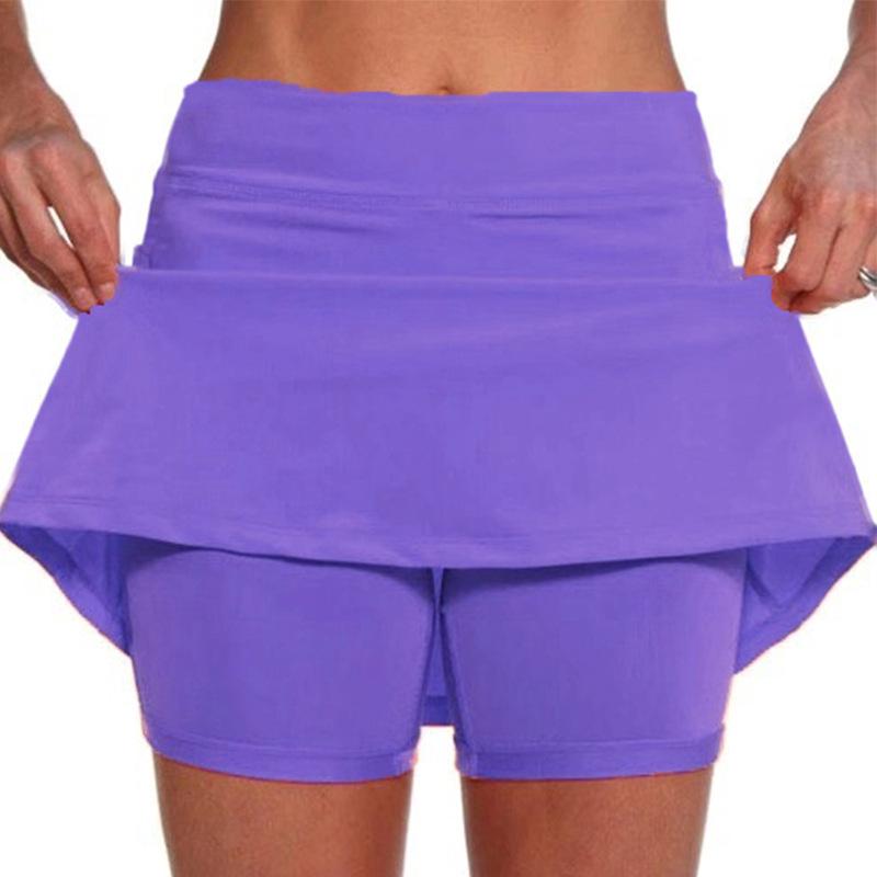 New Fashion Women's Solid Color Mid-Waist Culottes Shorts