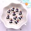 30pcs Resin Mini Colorful Painted Bat Pumpkin Skull Ghost Cat Figurines Flat Back Scrapbook DIY Halloween Decor  Nail Art M439 F