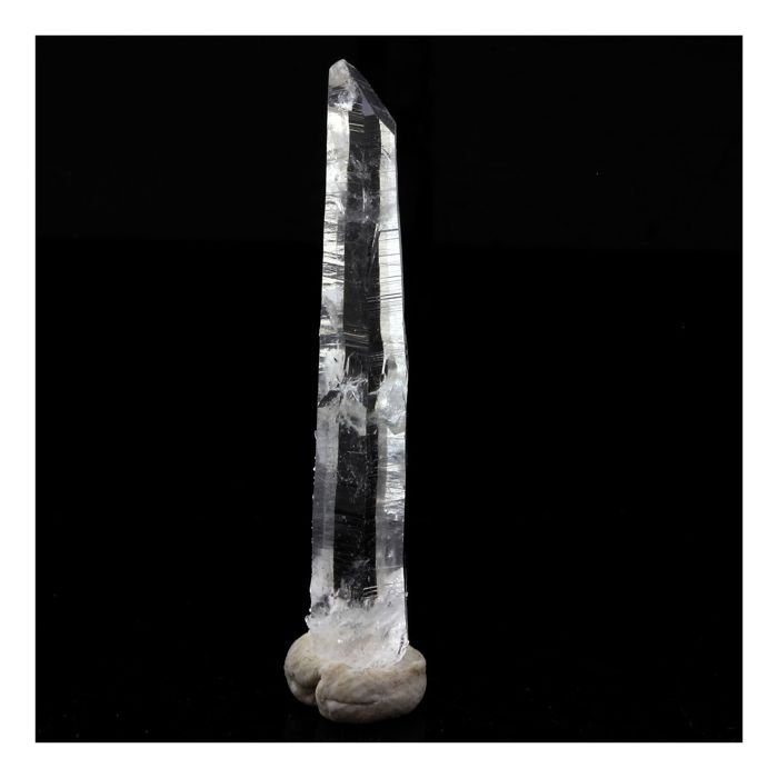 Quartz - La Gardette - 11.11 ct - Certificat d'authenticité - 37 x 7 x 6 mm - Gris