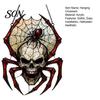 Durable Halloween Home Accessories Wind Chime Skull Spider Suncatcher, Double Side Printed Acrylic Window Retro Horror Party Supplies Ornament,