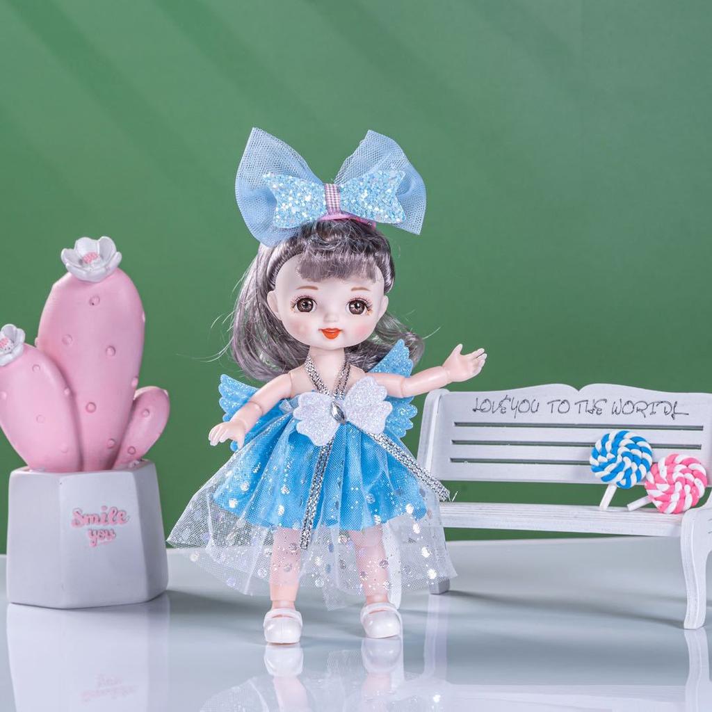 6 Inch Doll Cute Dolls With Dress for Girls Toy Christmas Gift