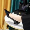 Fashion Mid-Heels 3.5cm Women's Shoes Slim Heels Shallow Mouth Ladies Pumps Ladies Single Stiletto Sexy Banquet Shoes Zapatos De Mujer