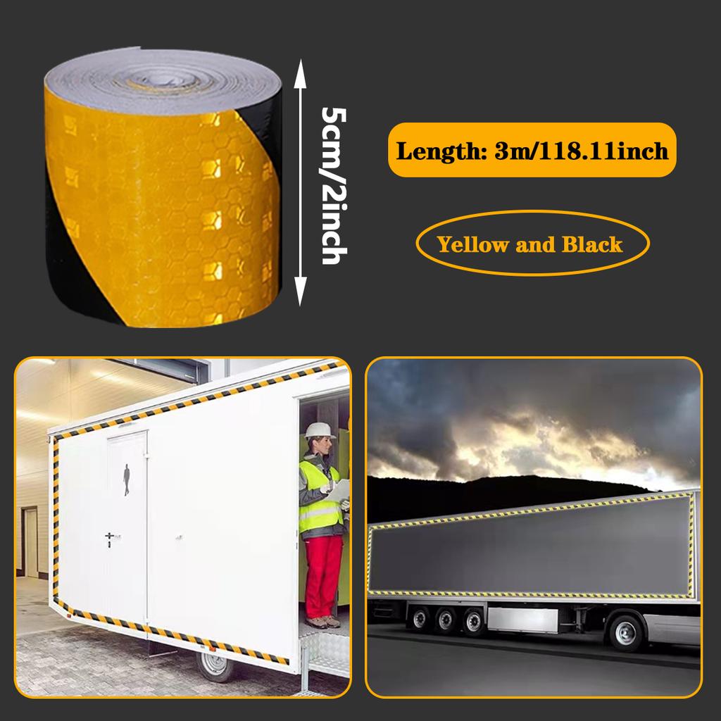 Wasserdichtes reflektierendes Twill-Klebeband, Sicherheitswarnaufkleber für den Straßenverkehr, Fahrzeugsicherheitsreflektoren