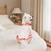 Ruffle Cat Puppy Vest Red Love Heart Dots Breathable Dog Cat Clothes Cat Costume Soft Kittens Clothing Recovery Suits