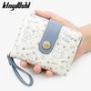 Women's Short Wallet - Cute Kitten Design PU Leather Snap Coin Purse & Clutch