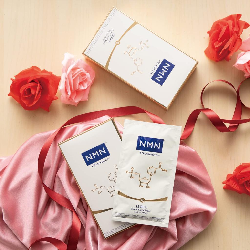 EUREA NMN Gesichtsmaskenstücke NMN10mg High Face Mask Feuchtigkeitsspendendes Gesichtspaket Geschenk Made in Japan Geschenk [Offizielles] (2 / Enthält) (Alterspflege)