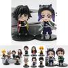Lovely Demon Slayer Tanjiro Nezuko Pvc Character Statues 6-pack 8.5cm Anime Toys