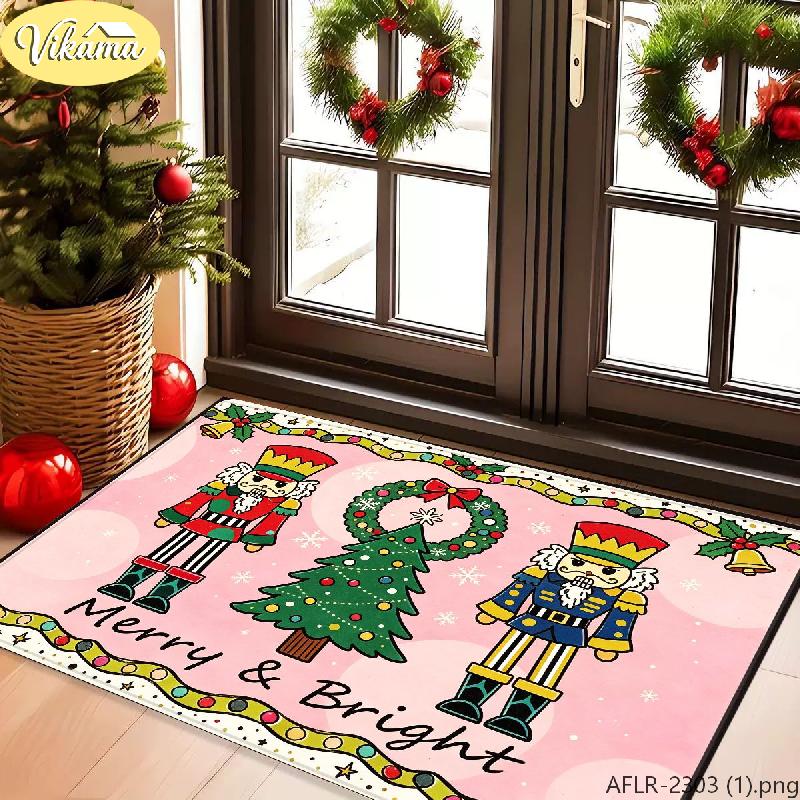 Nutcracker Ballet Story Doormat Festive Welcome Rug Non Slip Entryway Mat Indoor Outdoor Washable Festive Home Decor