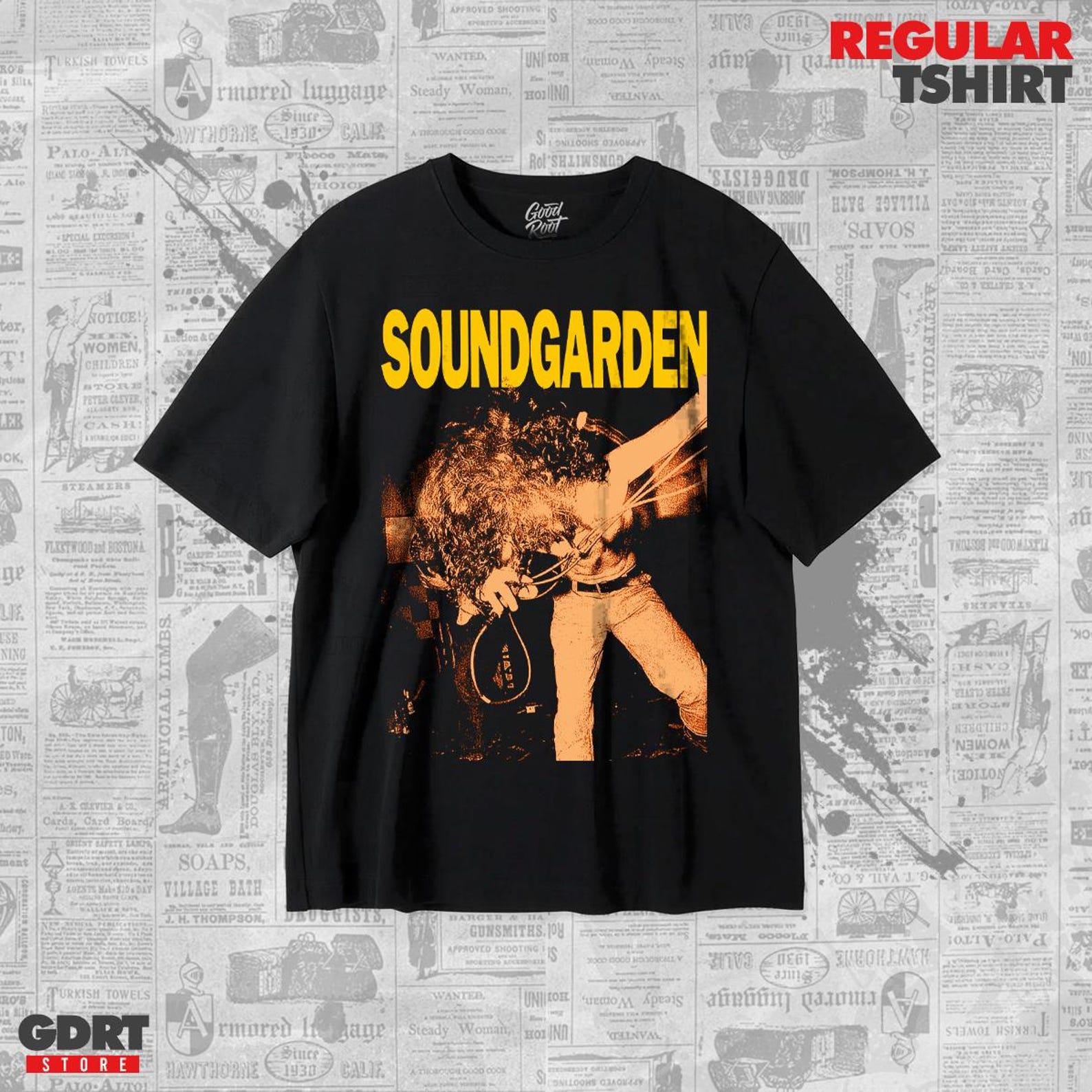 Soundgarden T shirt - Louder Than Love Albums - Unisex Heavy Shirt XL