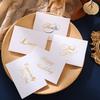 Greeting Card Simple Bronzing Thank You Card Business Holiday Gift Card Creative Gift Decoration Christmas Including Envelopes