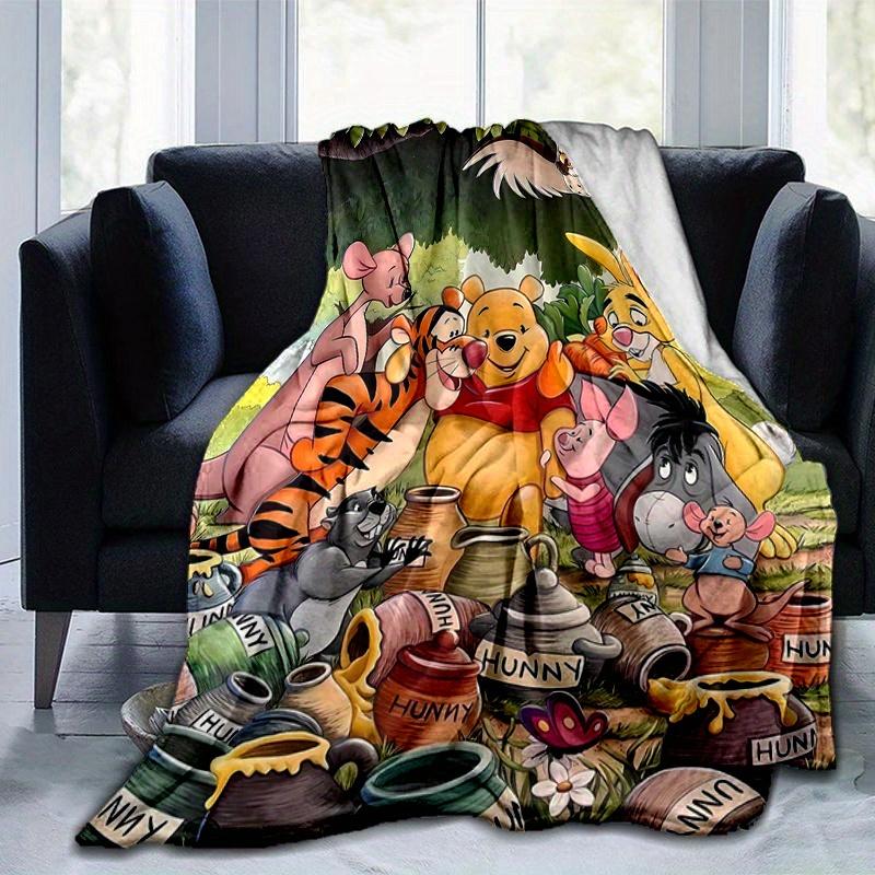 1pc, Winnie the Pooh Home Decor Blanket: Cozy Flannel Throw for Bedroom, Living Room, Travel, Camping, Car