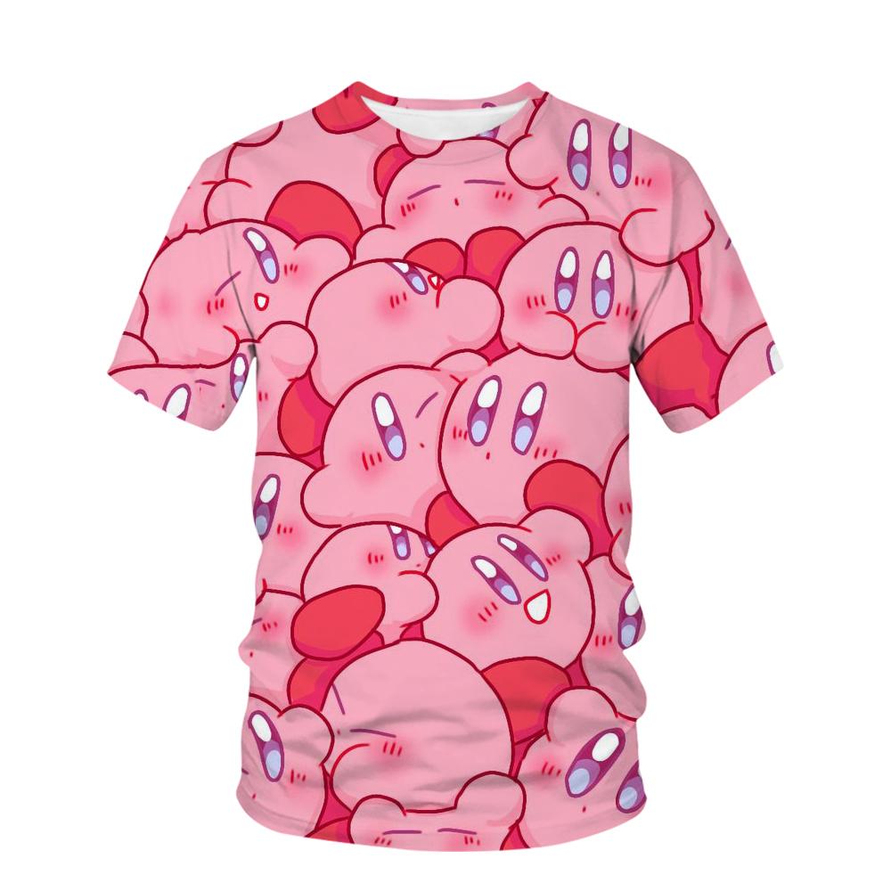 

Нова Гра Аніме Кірбі Футболка Дитяча Каваї Смішна Літня Мультяшна 3D Футболка Для Хлопчиків Дівчаток Дитячий Одяг Унісекс Короткий Рукав 160 cm