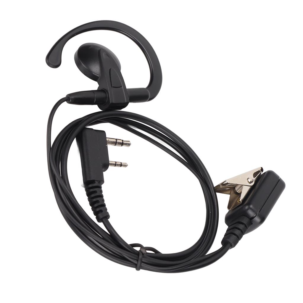 2-Wege-Radio-Ohrhörer G-Form Walkie Talkie 2-poliger Kopfhörer mit Line-Mikrofon für Kenwood für Baofeng