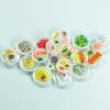 1 Stück Puppenhauszubehör Mini Dim Sum Platte DIY Miniaturlandschaft Feengarten Dekor Spielessen Ornamente