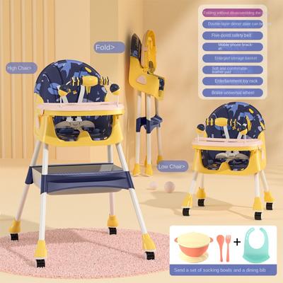 Baby-Esszimmerstuhl, multifunktional, faltbar, höhenverstellbar, Kinder-Esszimmerstuhl, tragbarer Esstisch und Stuhl für zu Hause