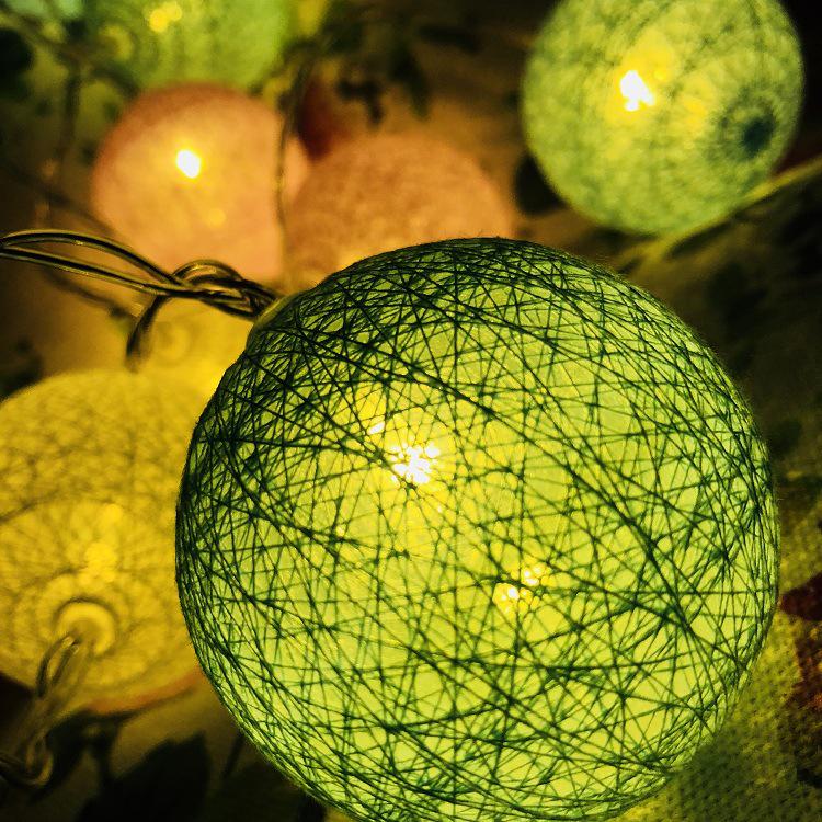 LED Cotton Ball String Lights for Girly Rooms, Festivals, and Christmas Decor