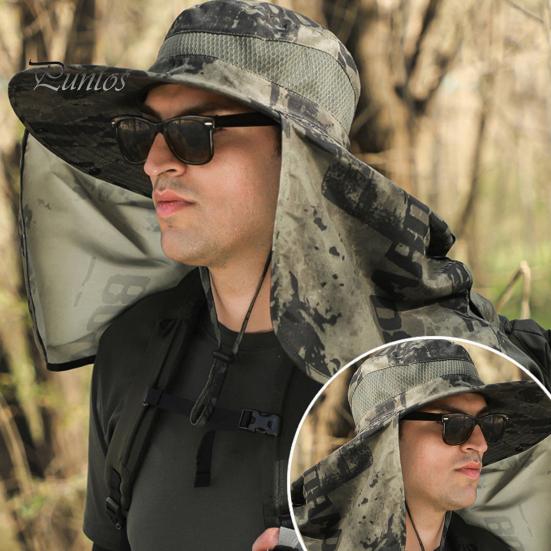 Dual Fan Solar Hat with Neck Flap USB Rechargeable UV Protection Cooling Fishing Foldable Men Women Fisherman Hiking Mountaineering Sun