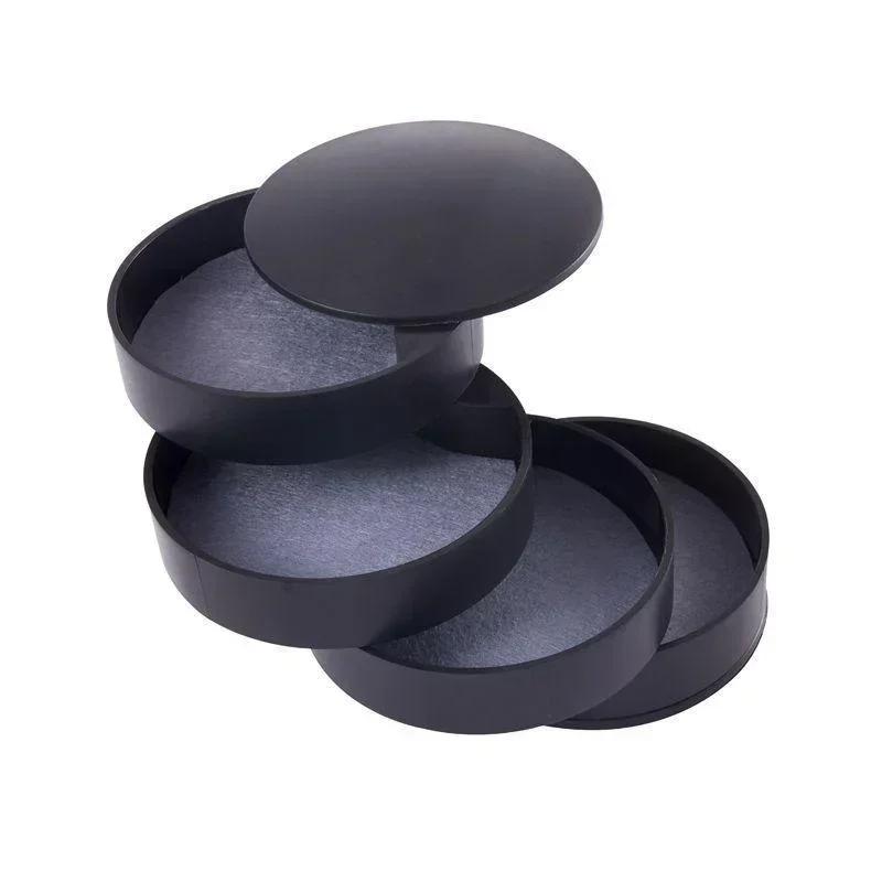 Creative Jewelry Storage Box New Design Fashion 4-Layer Rotatable Jewelry Accessory Storage Tray with Lid Women Birthday Gift