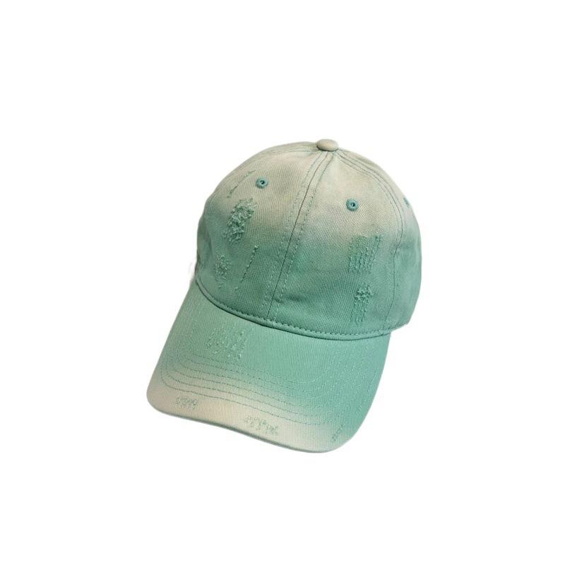 Spring and Summer Retro Trendy Brand Baseball Cap for Women Washing and Old Gradient Color Baseball Cap Korean Street Style Bent Brim Hat Men