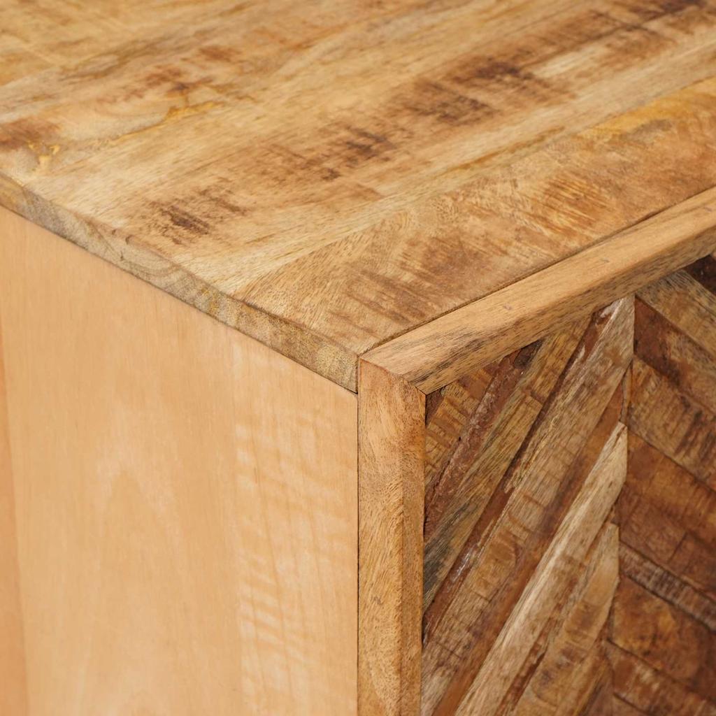 Storage Cabinet in Brown 90 x 33.5 x 75 cm Solid Mango Wood