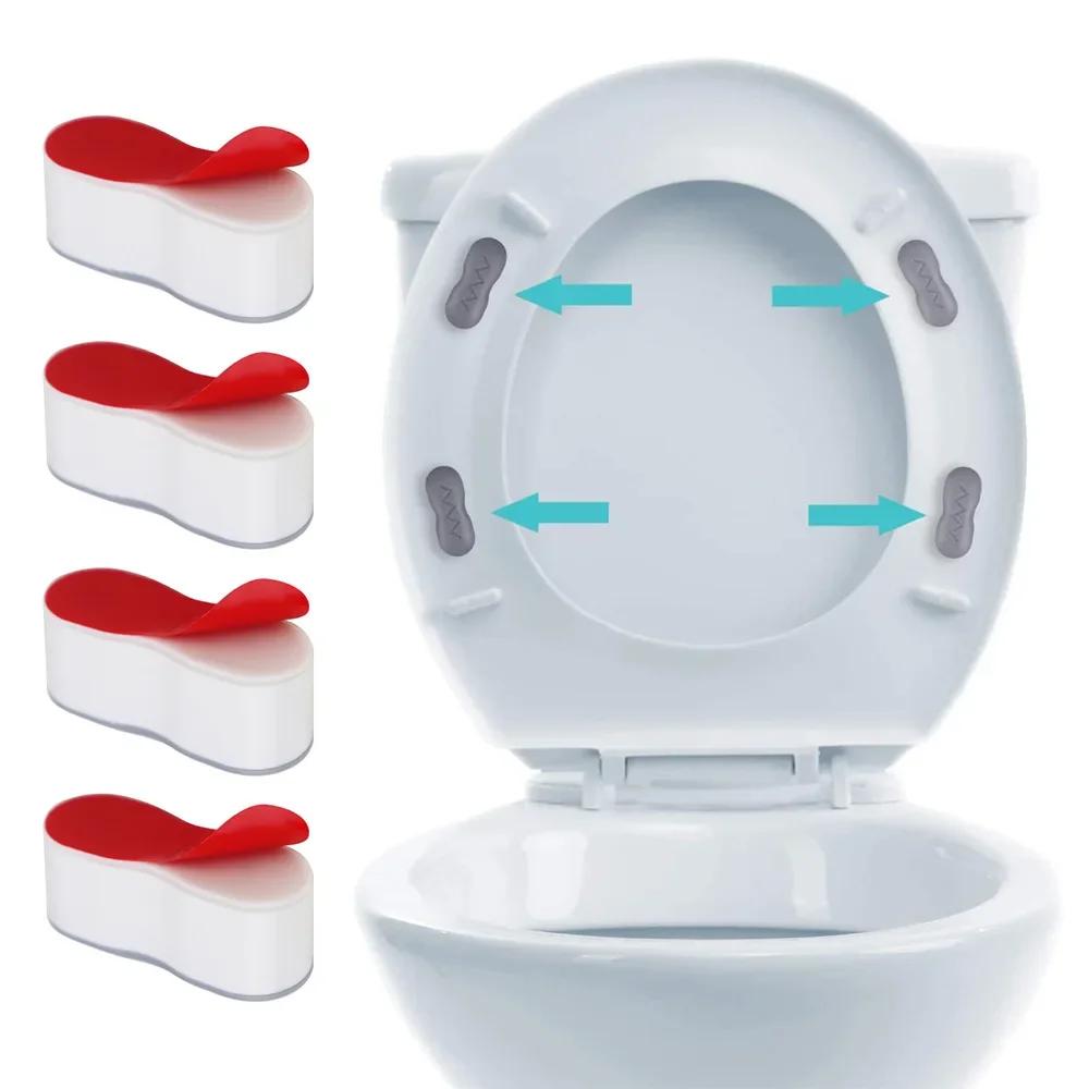 

4pcs Toilet Seat Bumper Heighten The Toilet Seat Ring To Reduce The Gap. Toilet Silicone Gasket Toilet Anti Vibration Pads