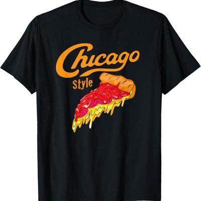 Chicago Style Deep Dish Pan Pizza T Shirt