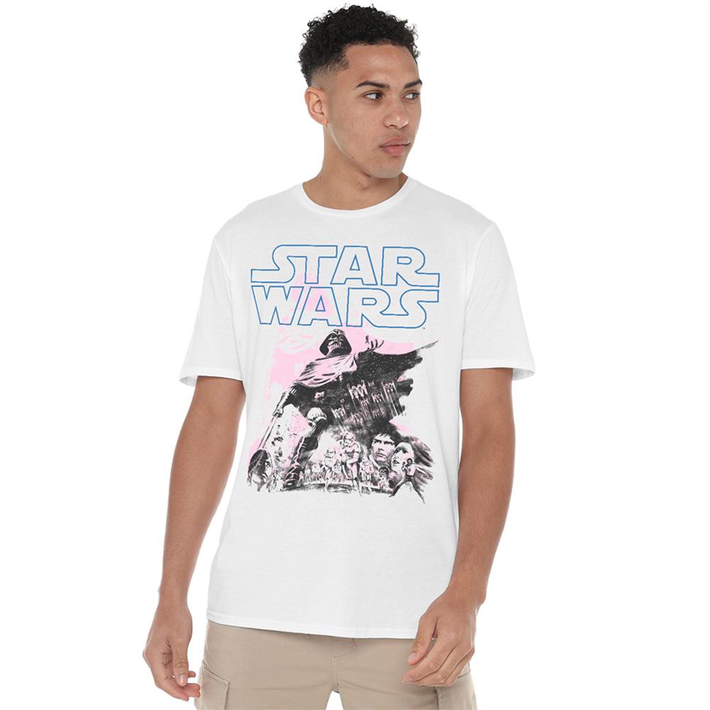 Star Wars Unisex Adult Darth Vader Retro Poster T-Shirt