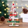 Creative Christmas Tree Desktop Decoration Wooden Letter Christmas Signs Plaque DIY Craft Santa Claus Tabletop Sign Home Decor