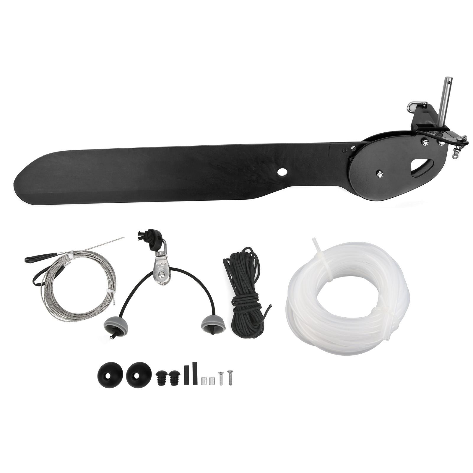 Kayaks Rudder Canoeing Rudder Plastic Canoeing Accessory Tail Vane Rudder Set for Sea Kayaks Fishing Boat Ship Sea Kayaks Rudder