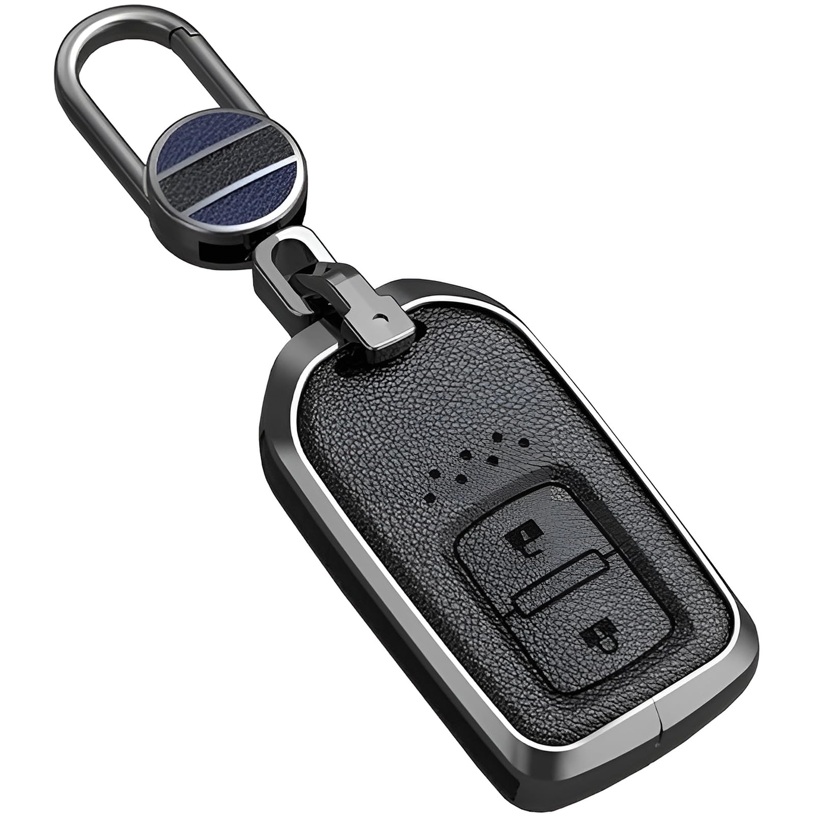 Smart Key Case Key Cover Keychain for Honda Easy Secure Fit for Honda Alloy 2 Black [ontto] - Screwless, Installation, Stylish, Scratch-Resistant,