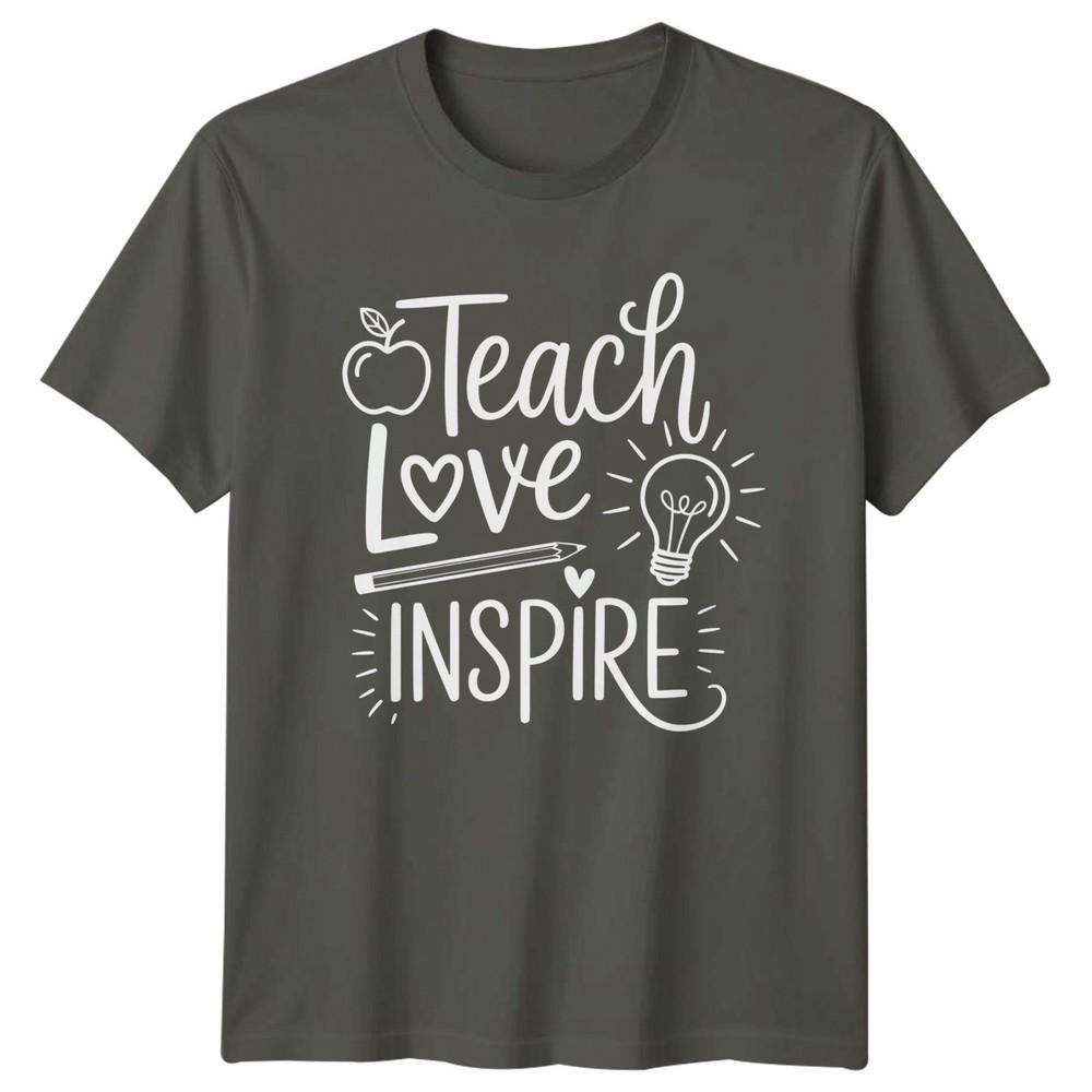 Teach Love Inspire Unisexs TShirt Teacher Appreciation Education Gift For Her S