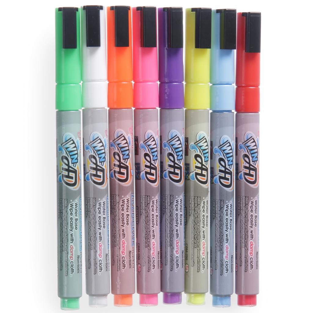 Whiteboard markers, 3mm tip, set of 8, Hendi 664278