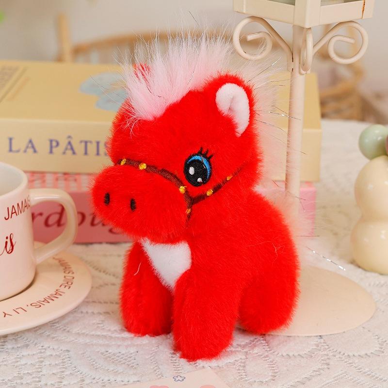 

Cute simulation pony pendant plush toy doll pony doll girl bag keychain doll 15Cm pendant (0.06kg)