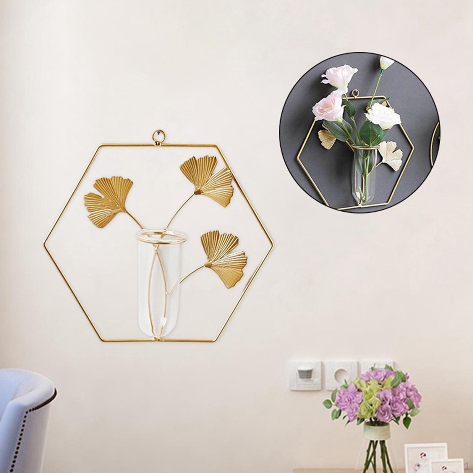 

Современная настенная ваза, стеклянные вазы, террариум с горшком гинкго, офис, гостиная, фон Hexagon