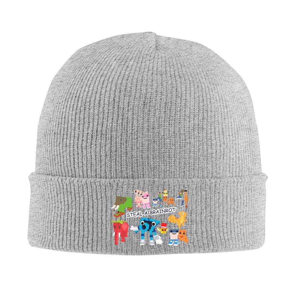 Steal A Brain Rot Beanie Hats 67 Funny Italian Brainrot Beanies Unisex Women Unisex Warm Caps Autumn Sport Printed Bonnet Hats