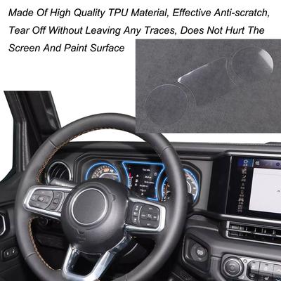 Car Dashboard Protective Film for Jeep Wrangler JL 2025 2025 Dashboard Screen Display TPU Protect Stickers Interior Accessories