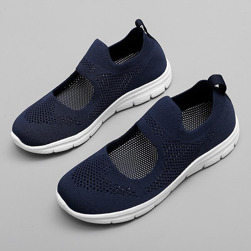

Summer new breathable comfortable lightweight casual women s shoes lazy shoes student overshoes large size women 43 темно-синий