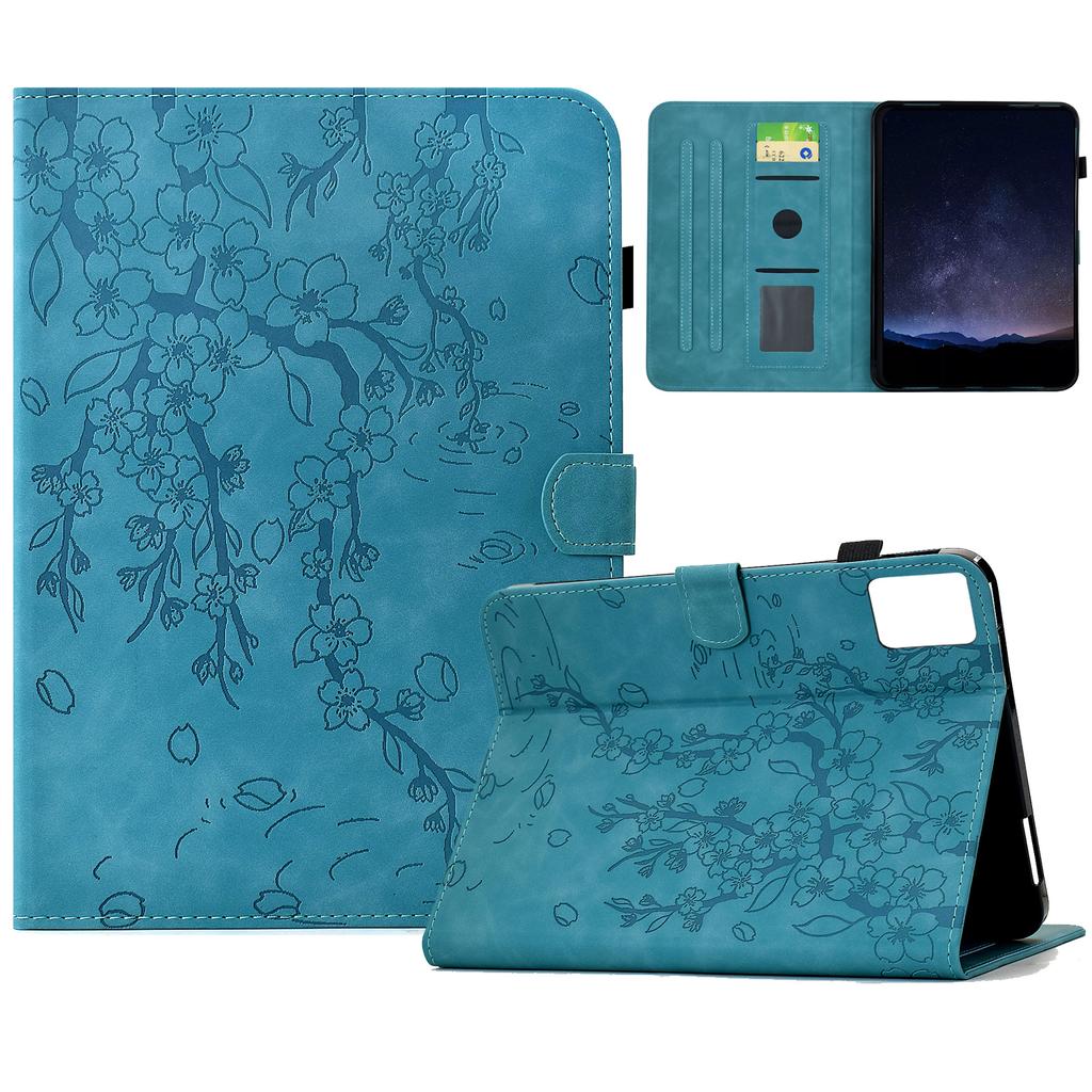 Θήκη για Lenovo Tab M9 με Αποτύπωμα Κερασιάς, Βάση, Υποδοχές Καρτών, Δερμάτινο Κάλυμμα Tablet με Αυτόματο Ύπνο/Εγρήγορση